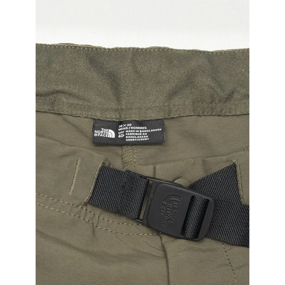 The North Face Mens Convertible Hiking Pants Zip Off Green Khaki Size 38x30‎